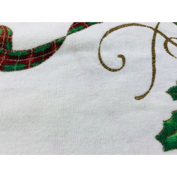 Lenox Christmas Holiday Nouveau Collection Set Bath Towel Hand Towels Face Cloth - Picture 16 of 16